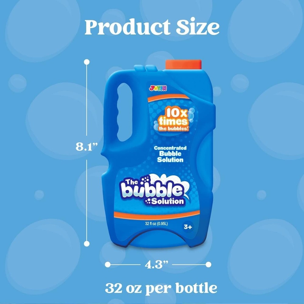 Ultimate 32 oz Bubble Solution Refill – Create Regular & Giant Bubbles Outdoors!