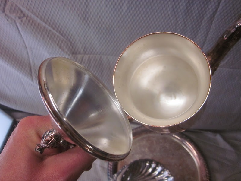 Vintage 5 Piece Silverplated Coffee and Tea Set with Serving Tray