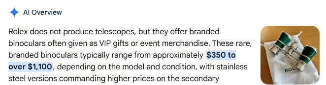 ROLEX VIP Green Theater Binoculars