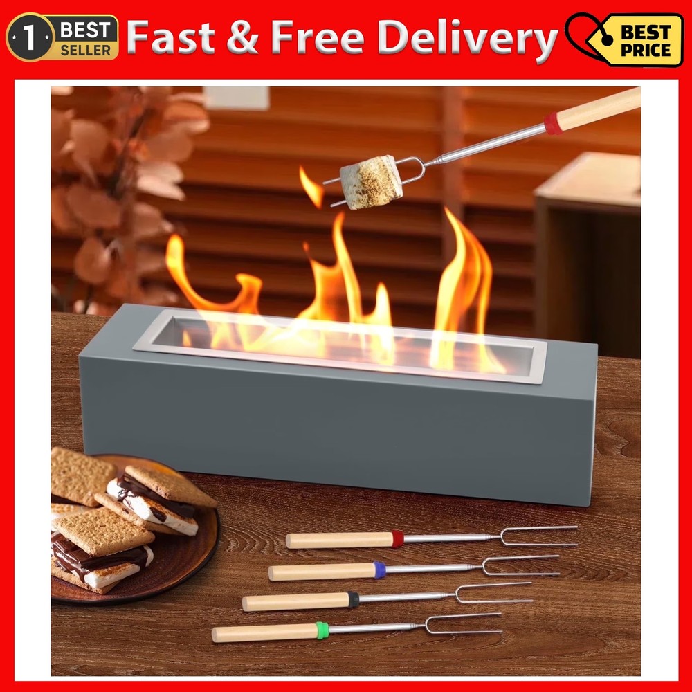 EAST FLAME Rectangle S'mores Maker Kit with Roasting Sticks - Holiday Gift