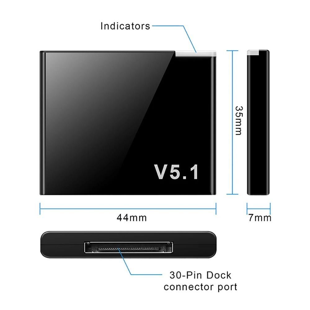 Mini 30 Pin Bluetooth 5.1 Audio Receiver Bluetooth Wireless Adapter Receiver
