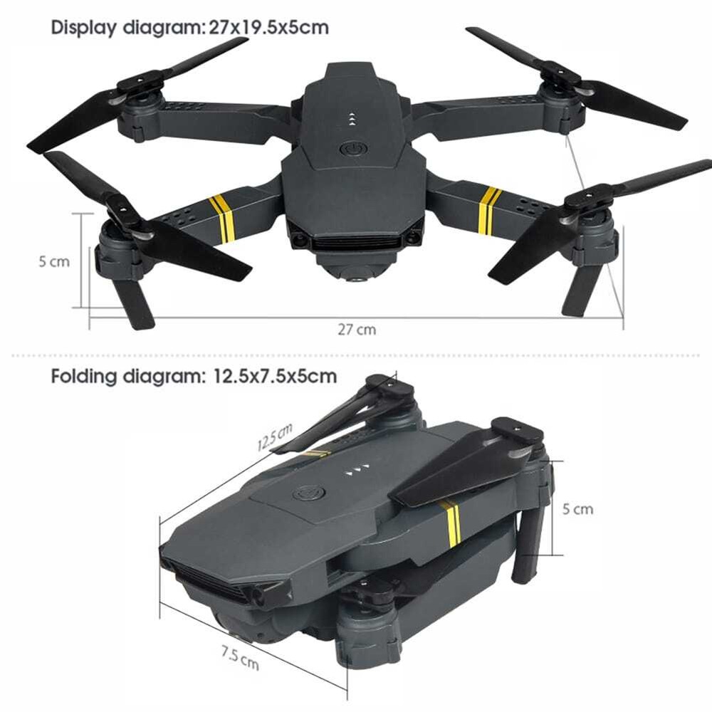 4K Drone HD Wide Angle Camera Drones WiFi Foldable E58 RC Quadcopter 2 batteries