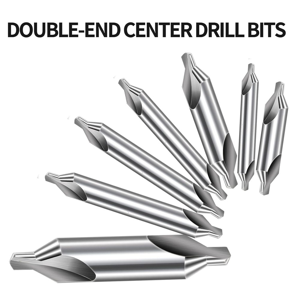 Aleric Center Drill Bits Set - High Speed Steel Kit...