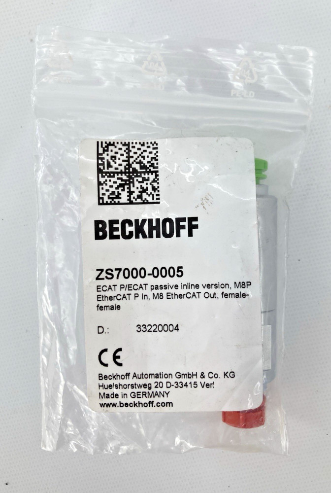 Beckhoff ZS7000-0005 | M8 EtherCAT P/EtherCAT interface, IP67