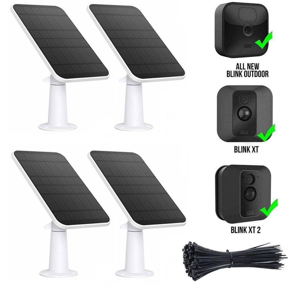 1-2-3-4 PACK Solar Power Panel for Blink Outdoor XT and XT2 Camera Charger