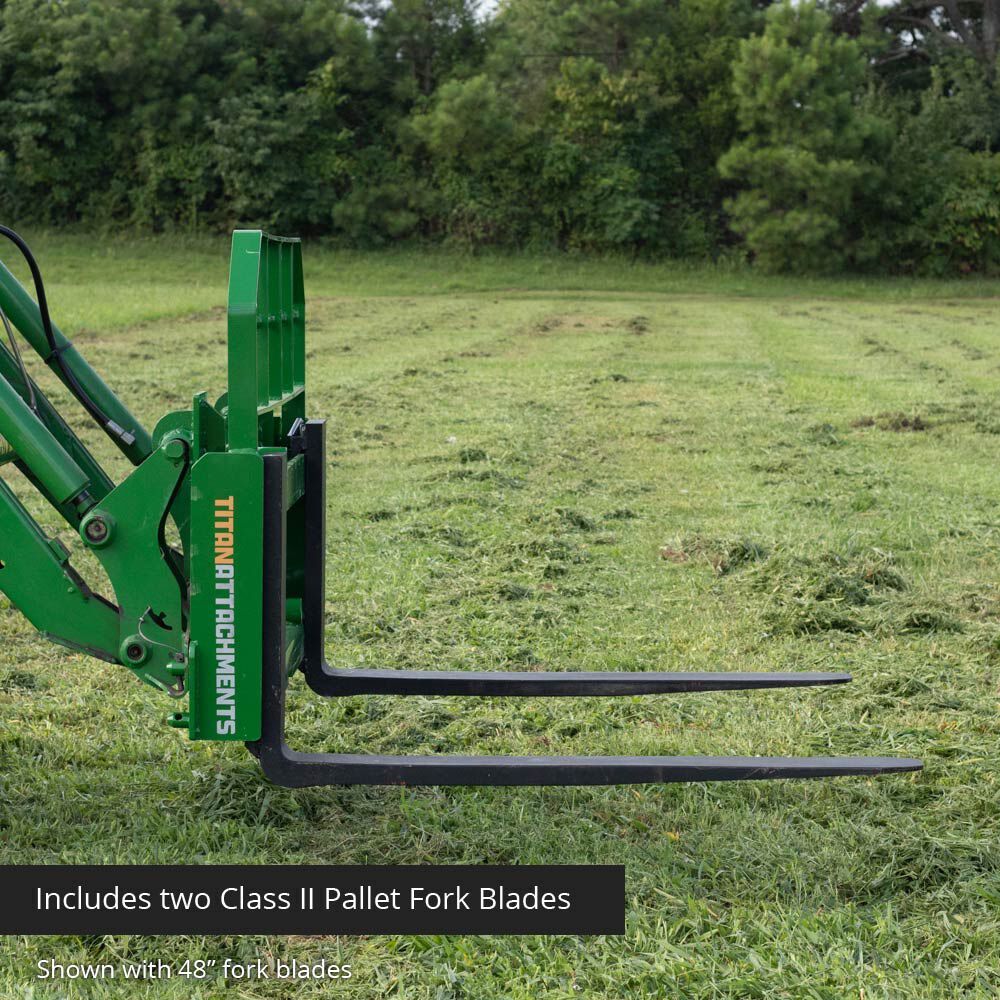 Titan Attachments Hook and Pin Pallet Fork Frame Attachment with 36in Fork Blade