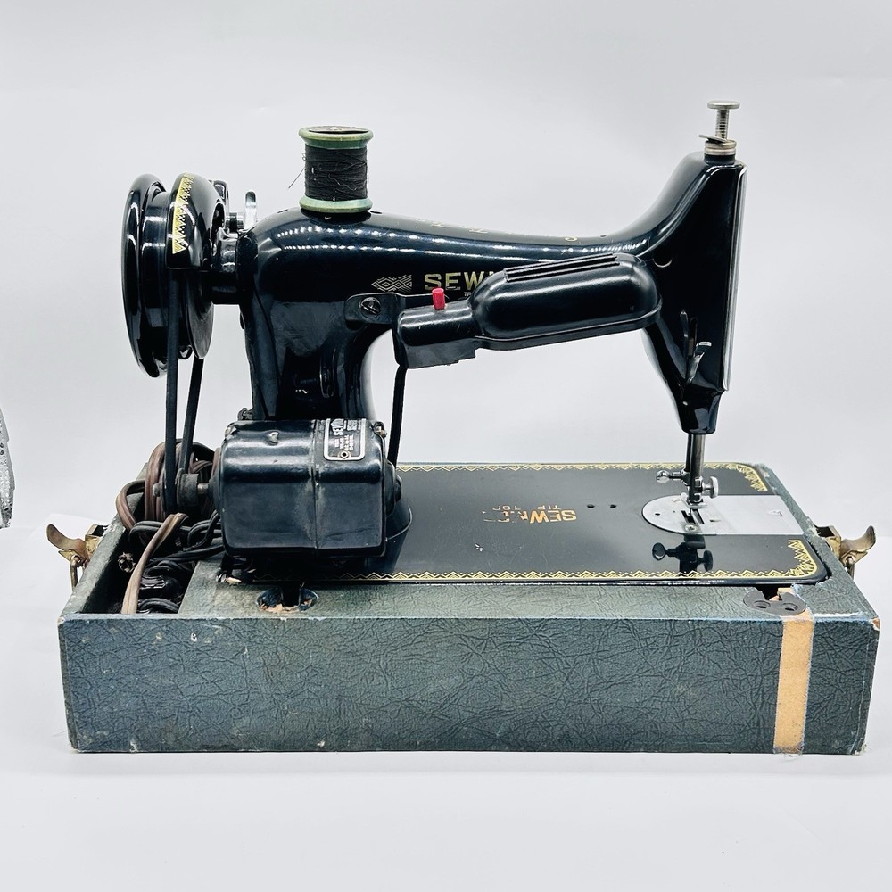 Sewmor Sewing Machine Model 303 Featherlight Portable + Case (Not working?)