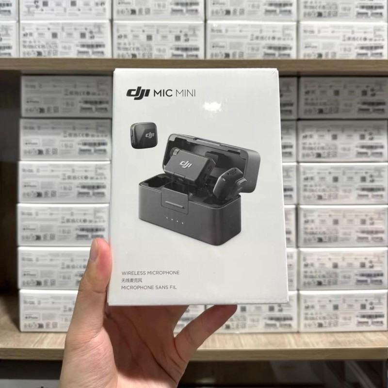 DJI Mic Mini (2 TX + 1 RX + Charging Case) Wireless Microphone for iPhone Camera
