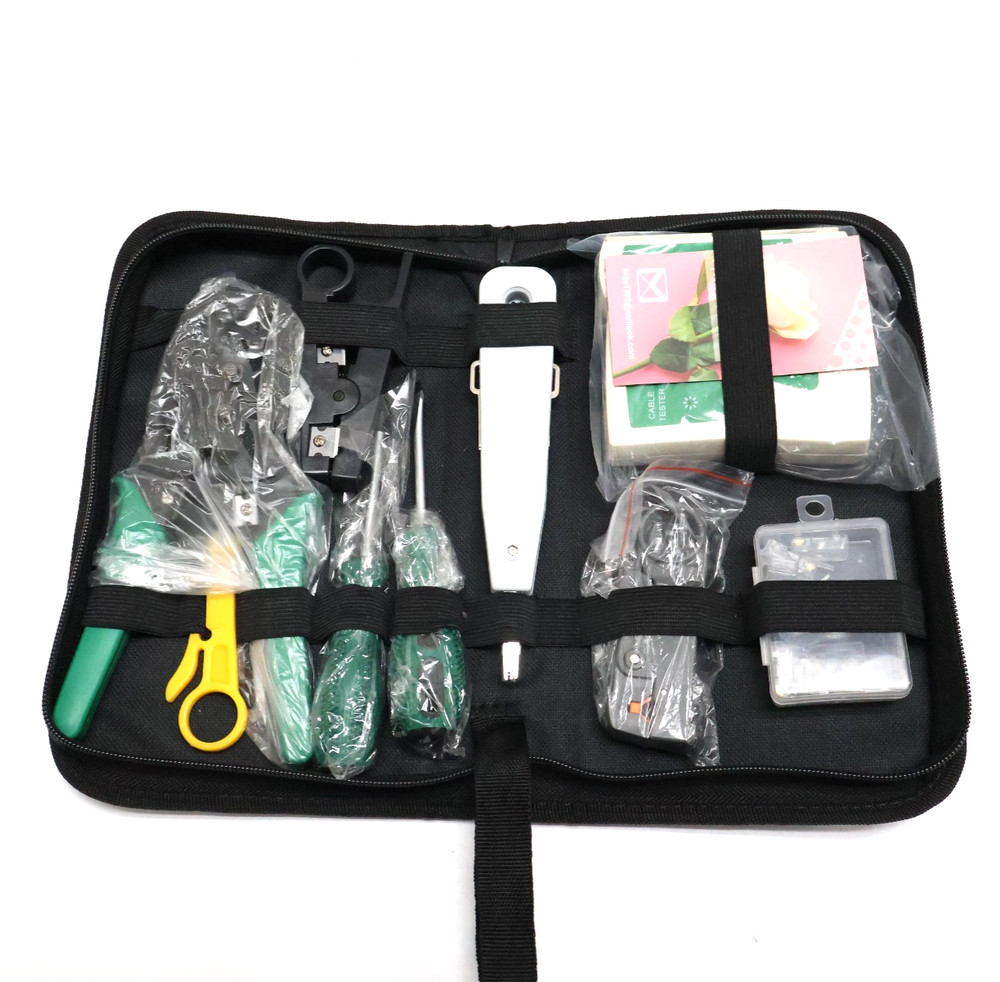 9-in-1 Network Installation & Maintenance Tool Kit w/Box