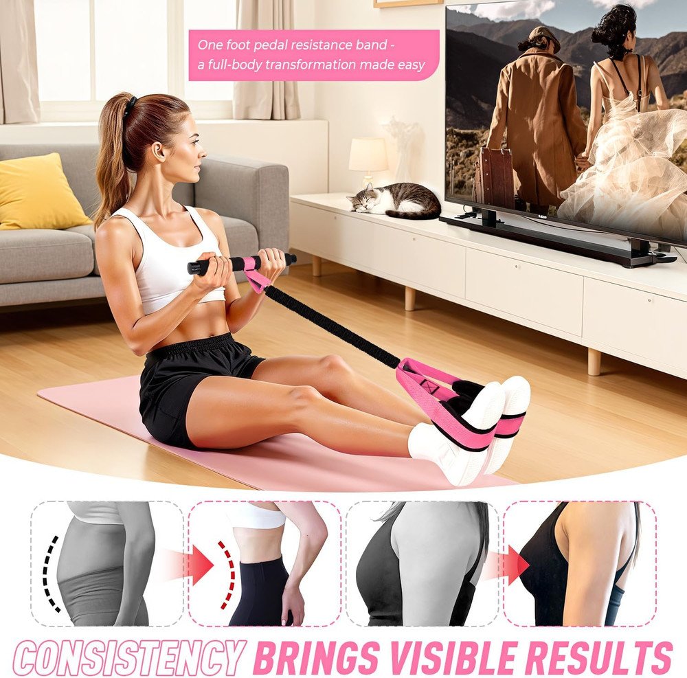 Enhanced Resistance Band with Handle for Core, Legs, and Physical Therapy