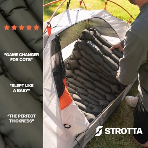 Inflatable Sleeping Pad for Camping & Backpacking – Lightweight 2.1” Thick