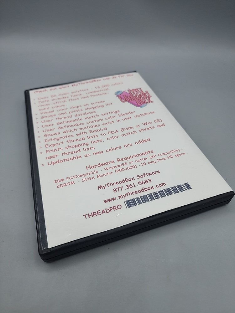 My Thread Box, Digital Thread Color Matching Software CD & Case