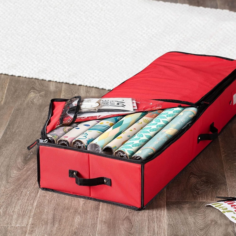 Gift Wrapping Paper Organizer Storage - 40" Gift Wrap Storage Containers with...