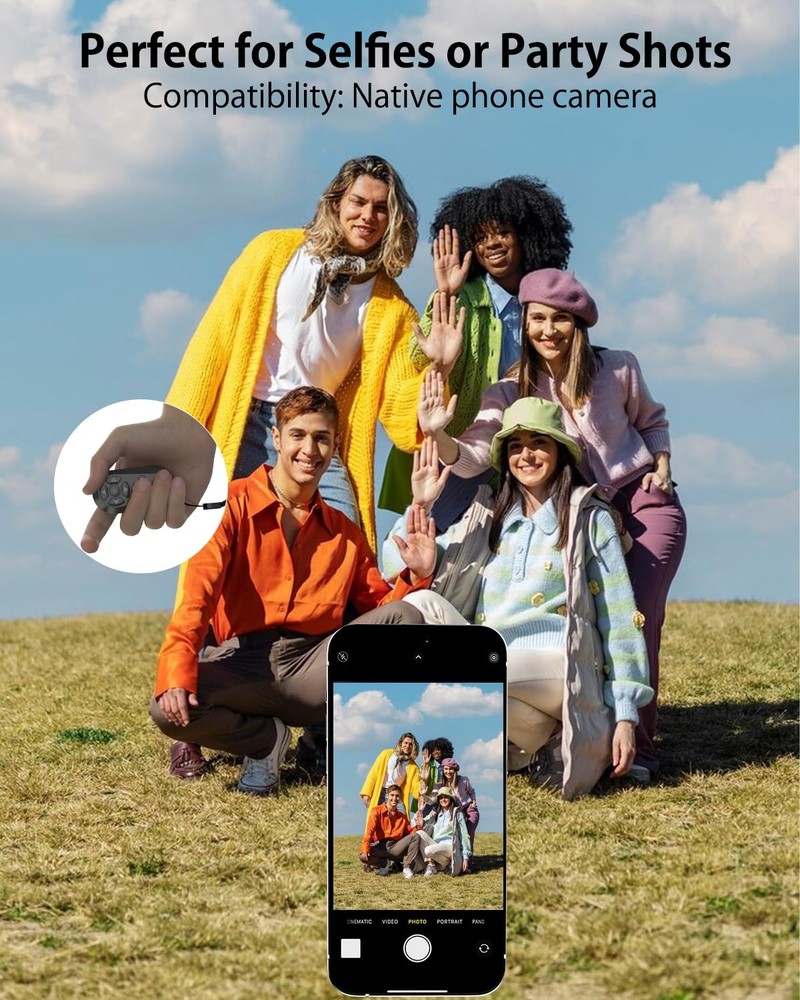 Wireless Remote Controller for iOS/Android Bluetooth Remote Control for TikTo...