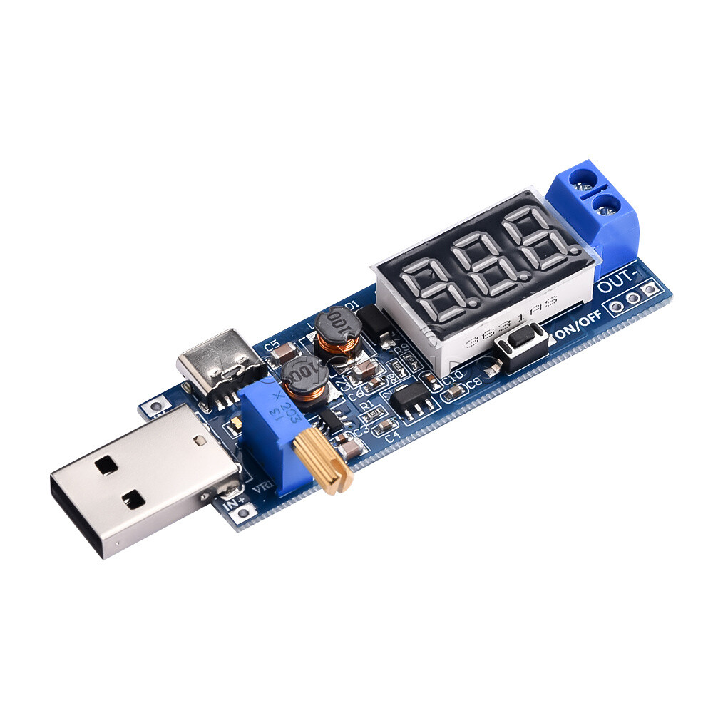 DC-DC 5V to 1.2V~24V USB Step UP/Down Boost Buck Adjustable Power Supply Module