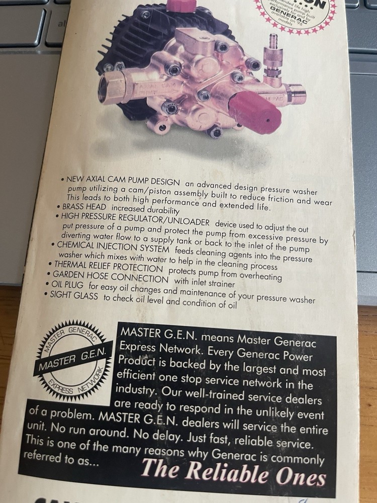 Generac Engine Powered Tools Foldout Brochure