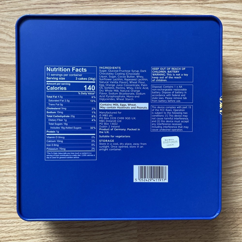 Marks and Spencer M&S FOOD Empty Tin Big Ben Clock 2024