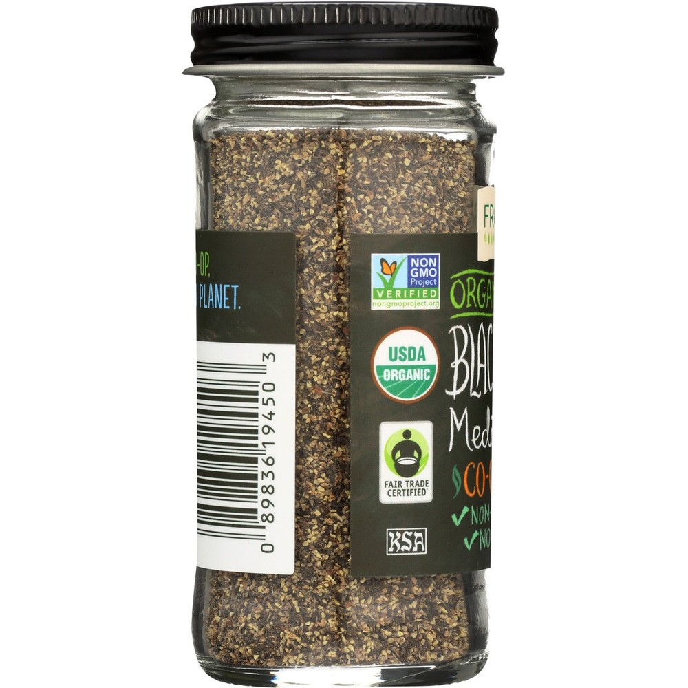 Frontier Co-Op Organic Black Pepper Medium Grind 1.8 Oz 3 Pack