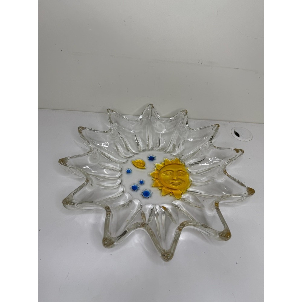 Studio Nova Art Glass Serving Tray Solar Eclipse 14.5 WALTHER Germany