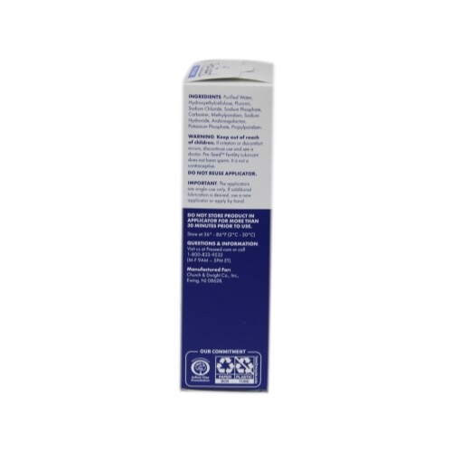 6 Pack Pre-Seed Fertility Conception Friendly Lubricant Plus 9 Applicators Each