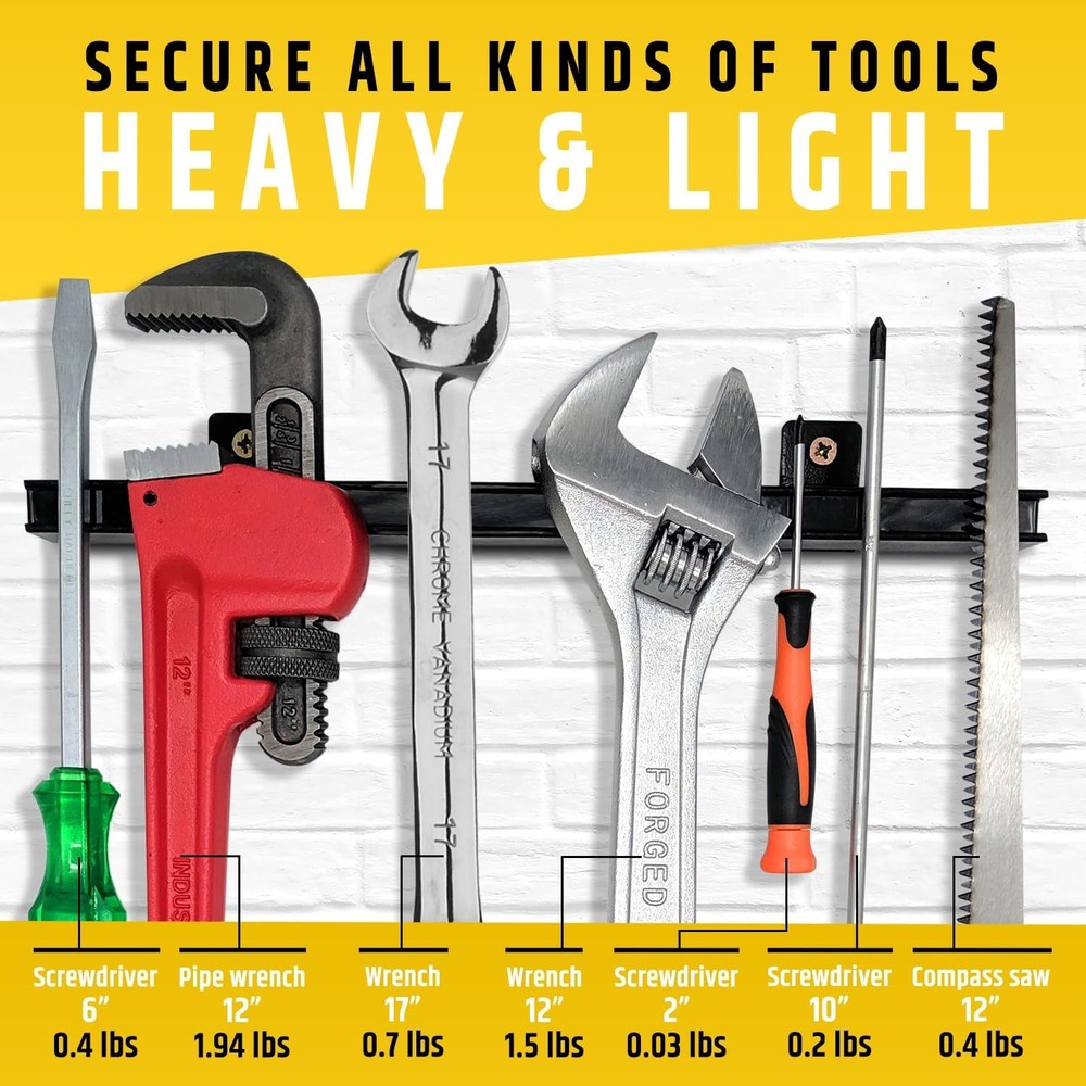 Heavy-Duty Magnetic Tool Holders with Strong Pull Force - 4 Pack Organizer