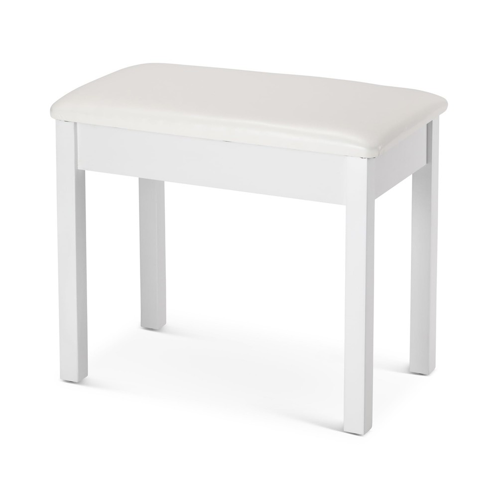 Piano Bench Padded Seat White - On-Stage