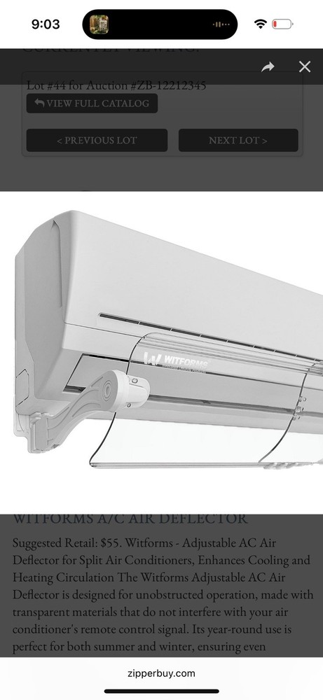 WITFORMS A/C AIR DEFLECTOR