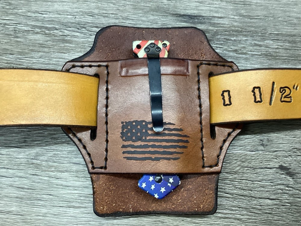 Leather Folding Clip Knife Sheath (Sheath Only)