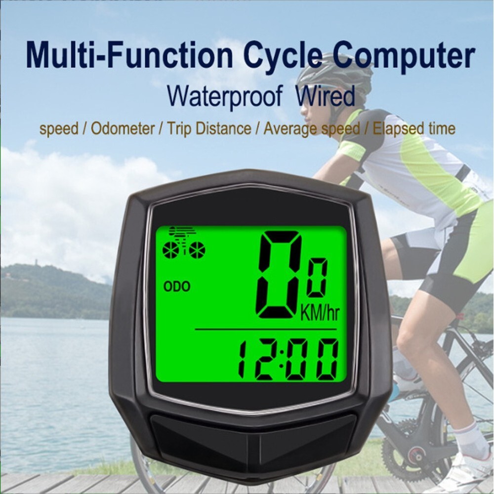 Bicycle With Backlit Waterproof Odometer Speedometer Wired Speedometer