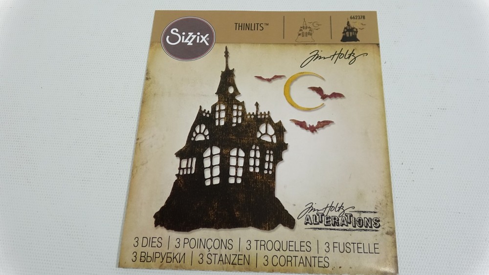 2017 Tim Holtz Sizzix Thinlits Haunted House Halloween Dies #662378