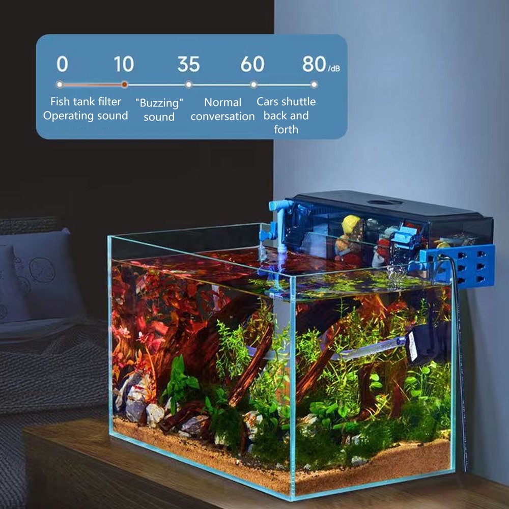Aquarium Fish Tank Filter with Waterfall Oxygenation Suitable Multi Layer Filter