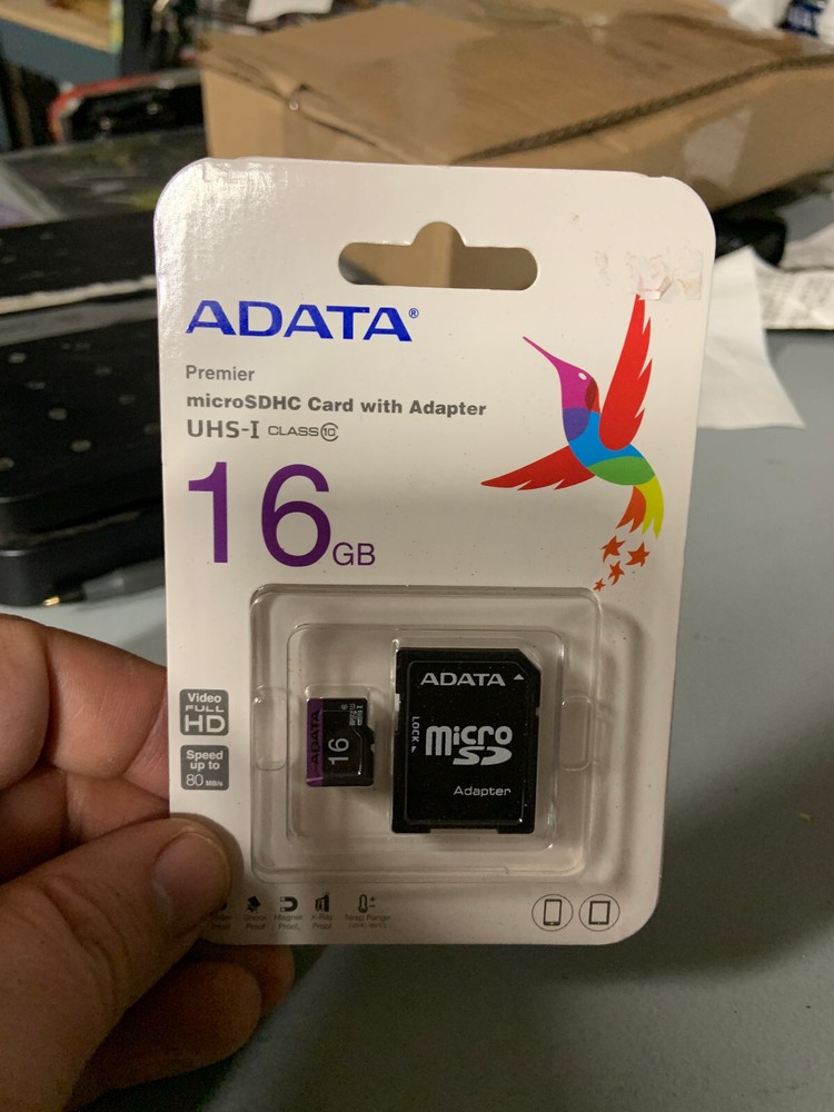 ADATA 16GB microSDHC Class 10 Memory Card with Adaptor