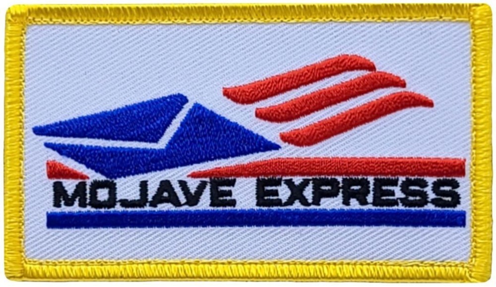 Mojave Express Fallout Game Courier Embroidered Patch | 2PC HOOK BACKING 3.5"x2"