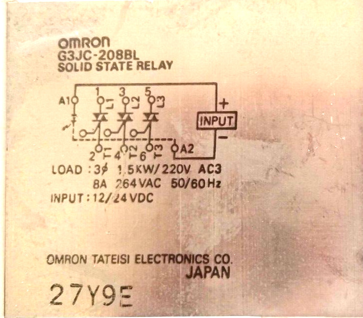 Omron G3JG Solid State Relay 208BL