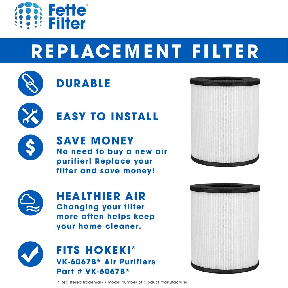 Replacement Filter for HOKEKI VK-6067B - Pack of 2
