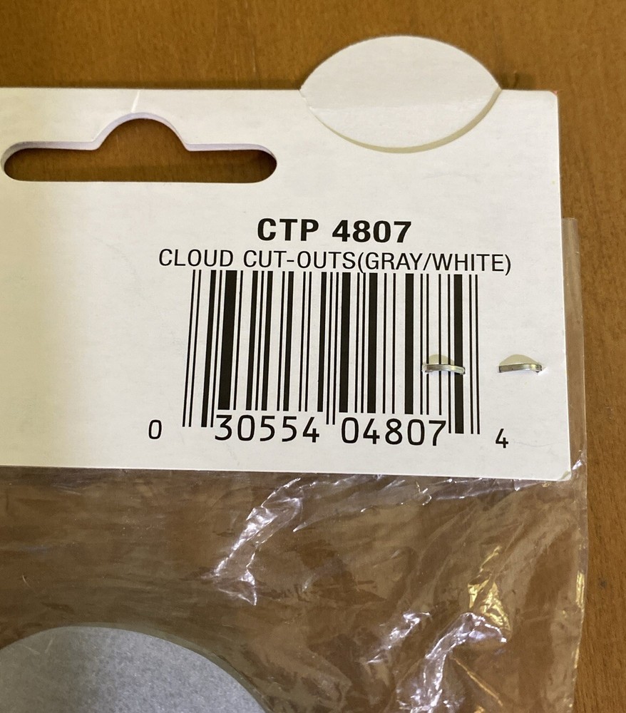 Creative Teaching Press Gray and White Cloud Cut-Outs 36 Count CTP 4807