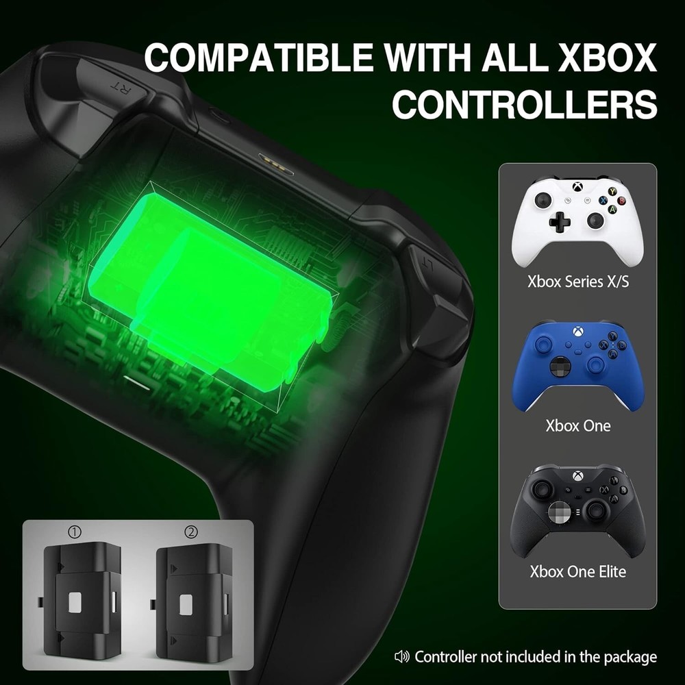 Battery Pack for Xbox Controller - Xbox Series X|S, One, Elite Controllers