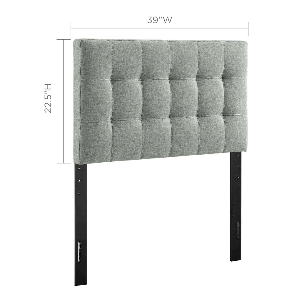 Lily Upholstered Fabric Twin Headboard