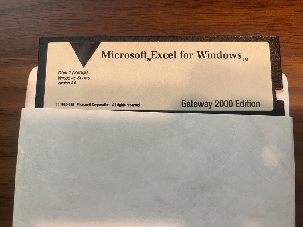 Microsoft Excel for Windows 4.0 5.25" Floppy Disk Lot (UNTESTED)