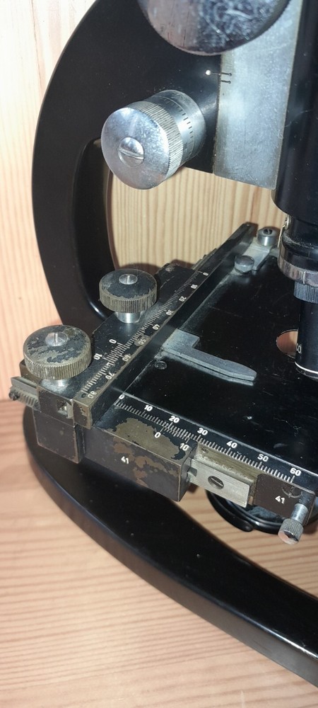 Vintage GRAF APSCO Microscope West Germany