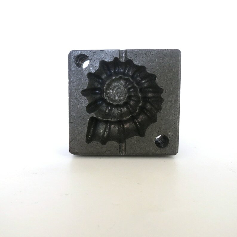 Graphite Press for Large Ammonite Shaped Lampwork Beads Making