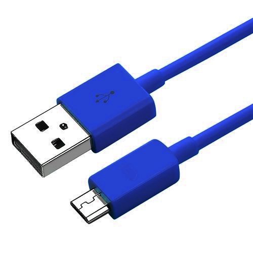 Colorful Micro USB Sync and Charge Data Cable (6ft) - Blue