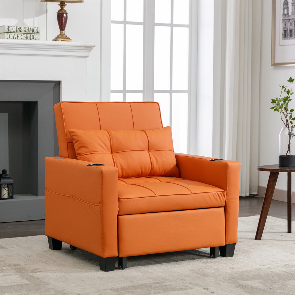 Convertible Sleeper Sofa Bed 3-in-1 Multi-Function Folding Sofa Bed w/ USB Ports