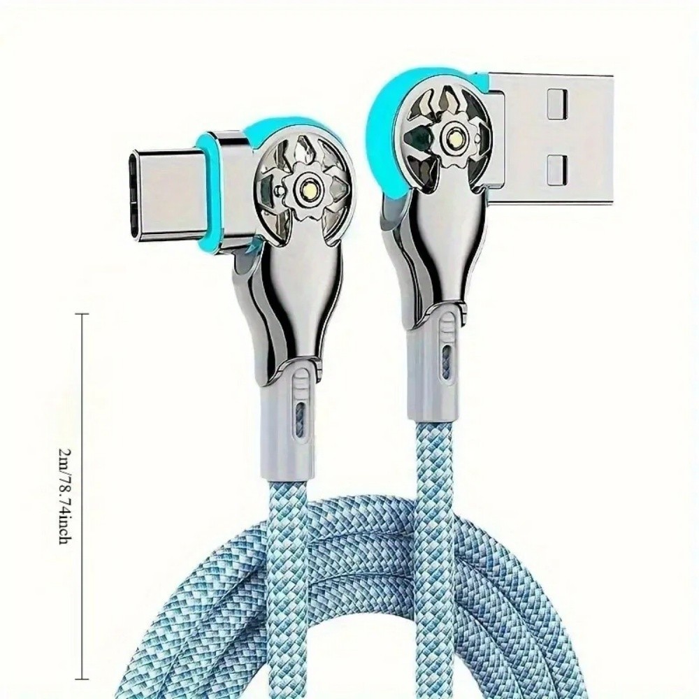 Type-C Double bending rotary fast charging Universal Android Charging Cable