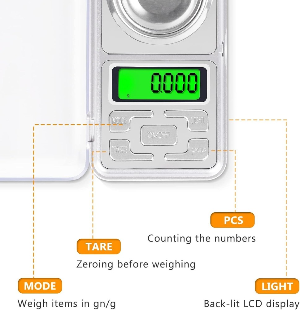 THINKSCALE Digital Reloading Scale 1500 Grain / 0.1gn with LCD Display for Reloa