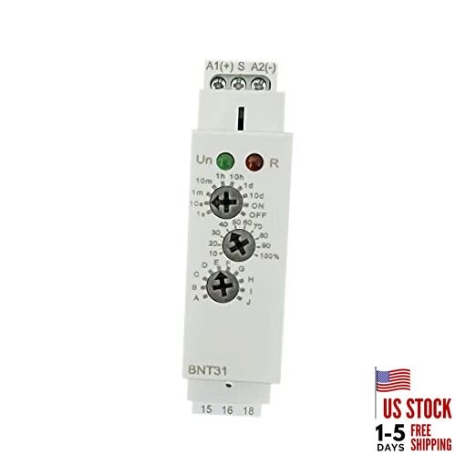 BNT31 Multifunction Timer Relay with 10 Functions Din Rail Mount Delay Relay