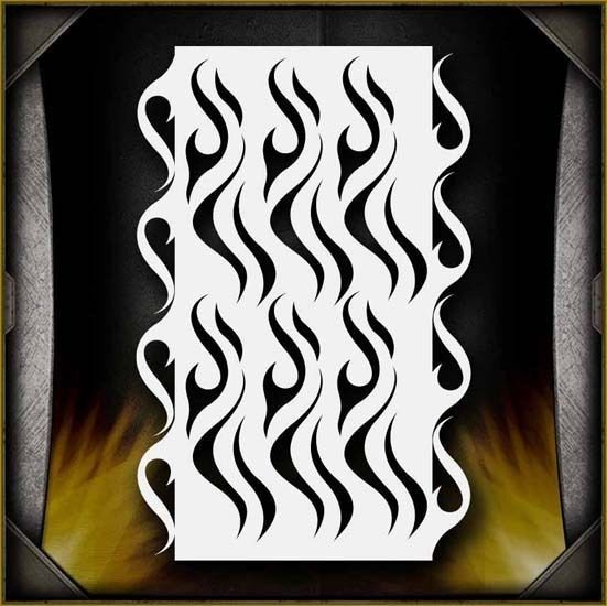 Flames 5 Airbrush Stencil Template Airsick