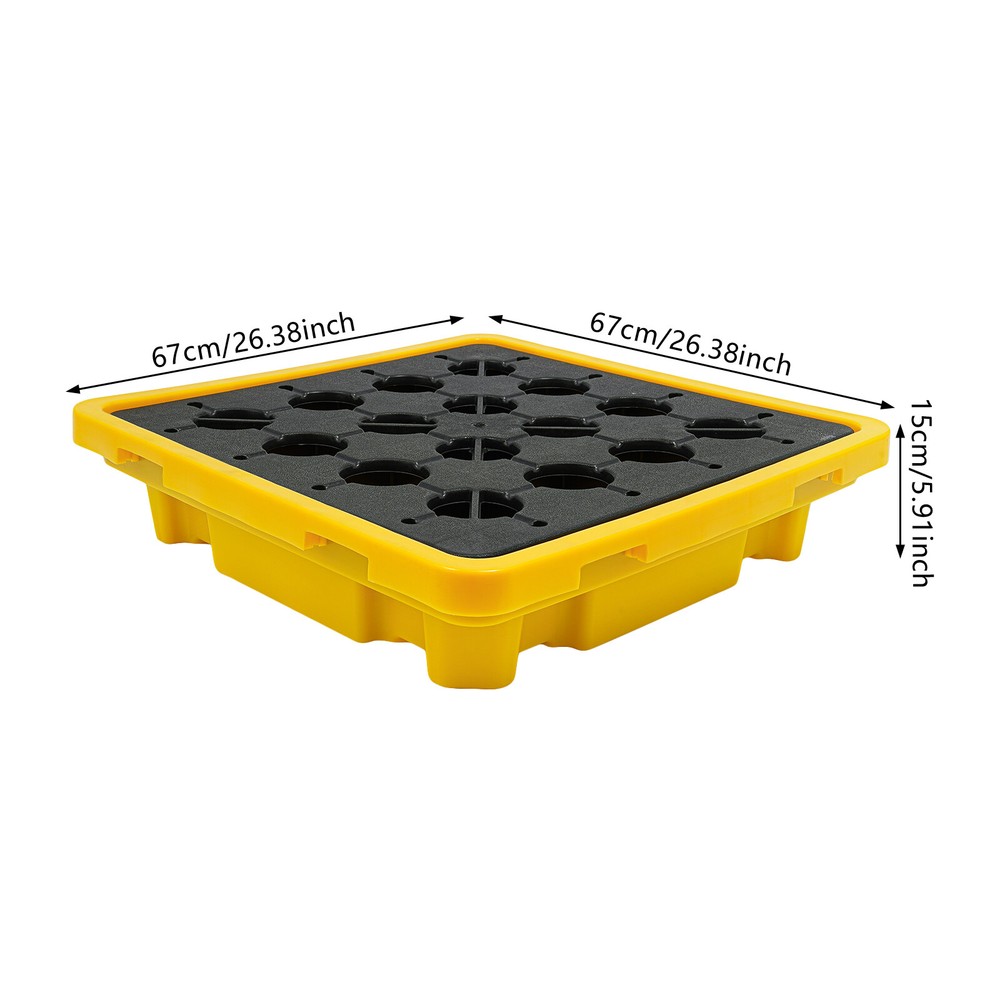 Rectangular Spill Containment Pallet Spill Containment Platform 67*67*15cm