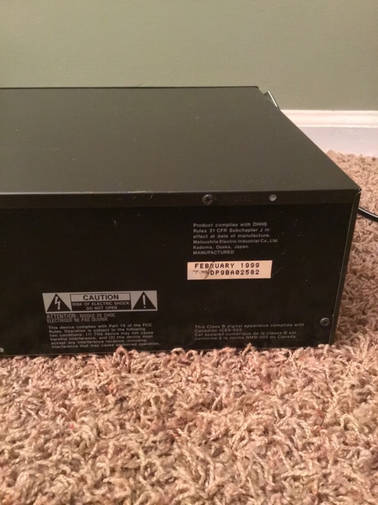 Technics SL-PD6 5 Disc Rotary Changer System No Remote