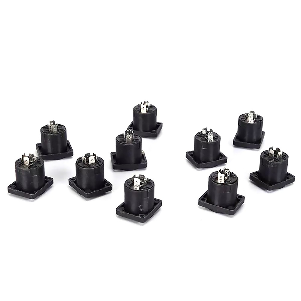 10* Speakon 4-Pin Female Jack Compatible Audio Cable Panel Socket Connector